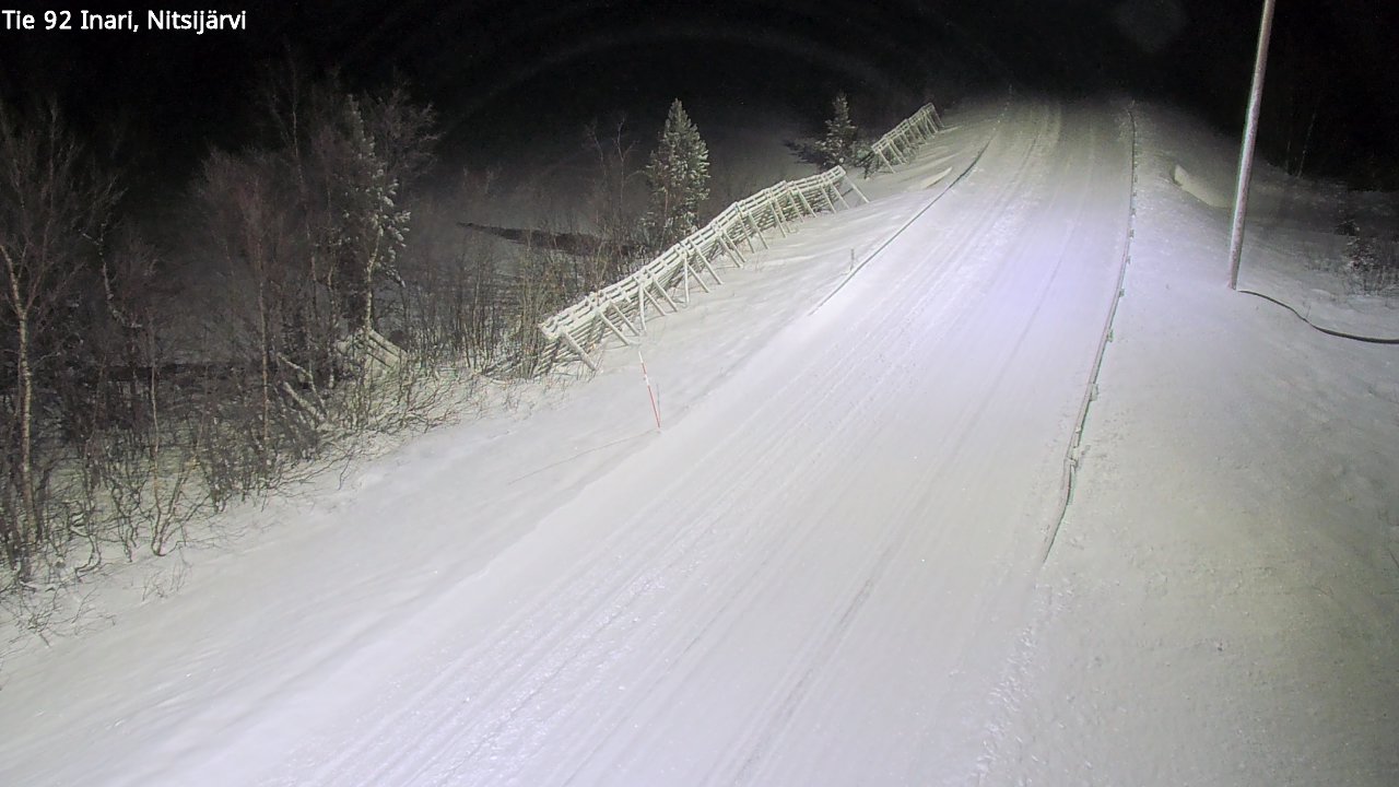 Weather Camera Image Road 92 Inari, Nitsijärvi, Inari, Lappi