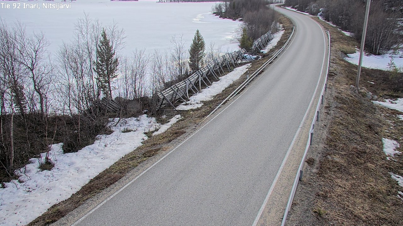 Weather Camera Image Road 92 Inari, Nitsijärvi, Inari, Lappi