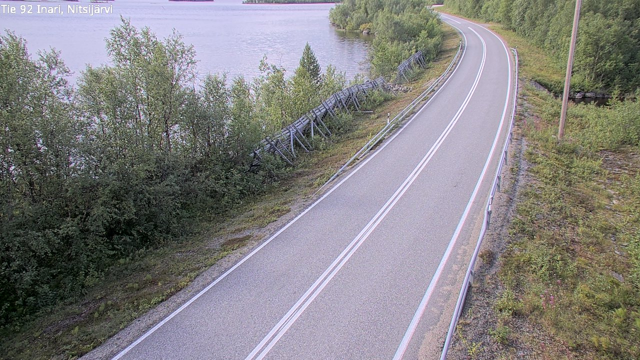 Weather Camera Image Road 92 Inari, Nitsijärvi, Inari, Lappi
