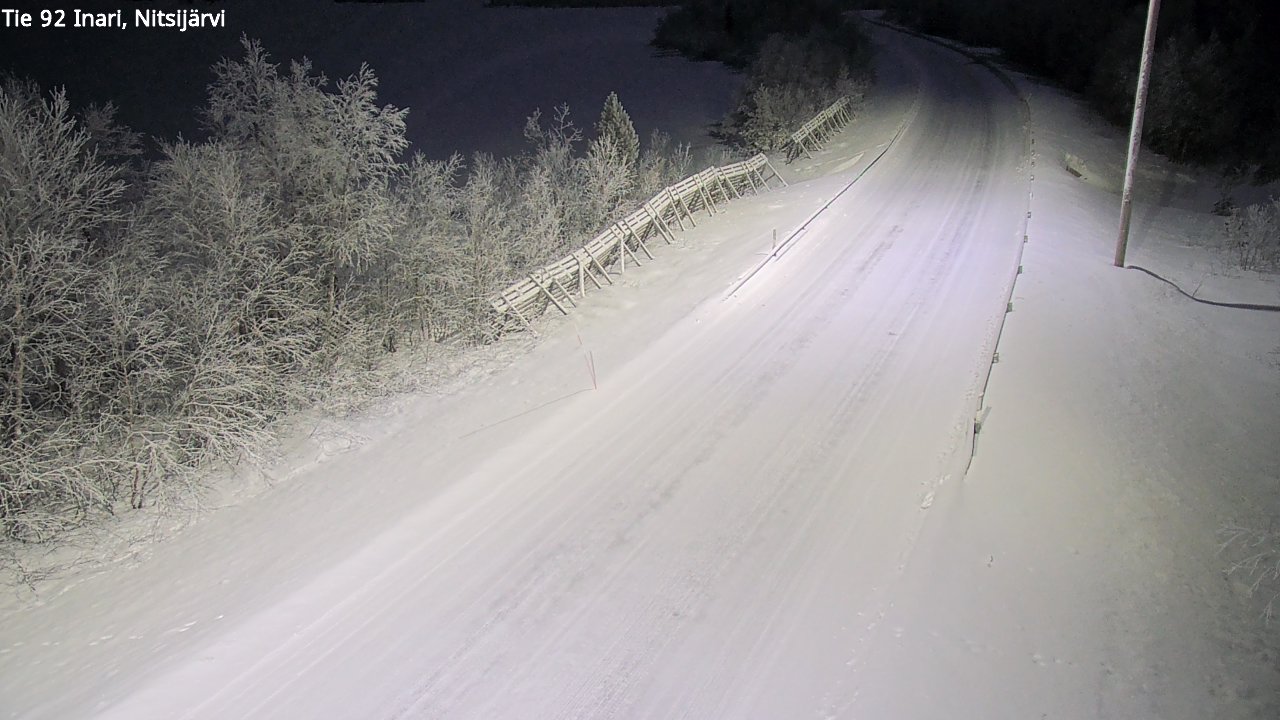 Kelikamerat Kuva Tie 92 Inari, Nitsijärvi, Inari, Lappi