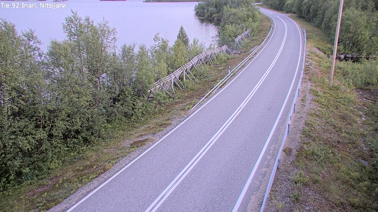 Kelikamerat Kuva Tie 92 Inari, Nitsijärvi, Inari, Lappi