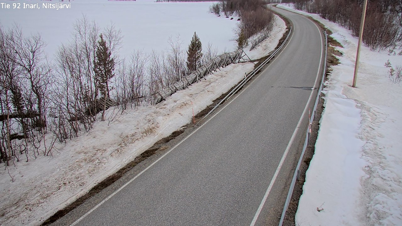 Weather Camera Image Road 92 Inari, Nitsijärvi, Inari, Lappi
