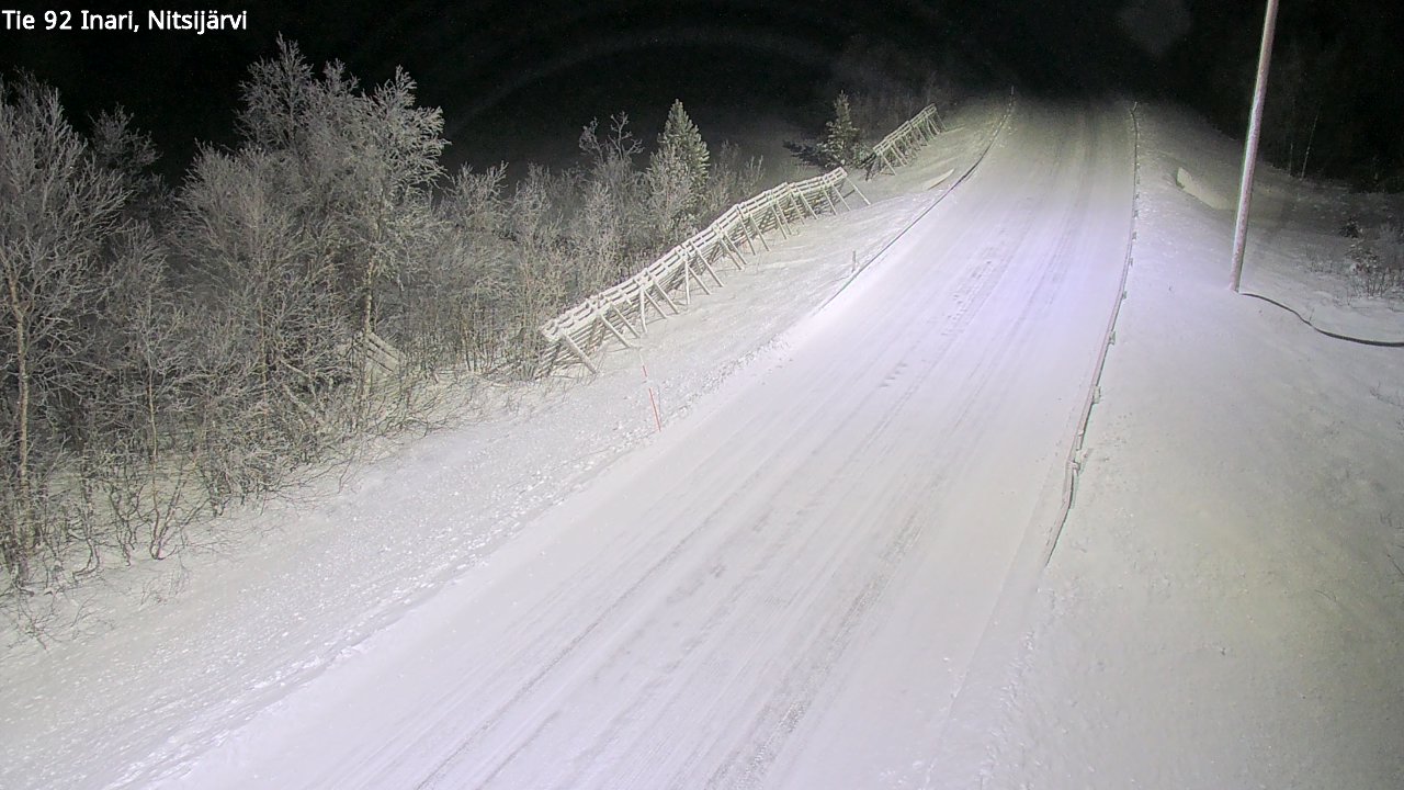 Weather Camera Image Väg 92 Enare, Nitsijärvi, Inari, Lappi