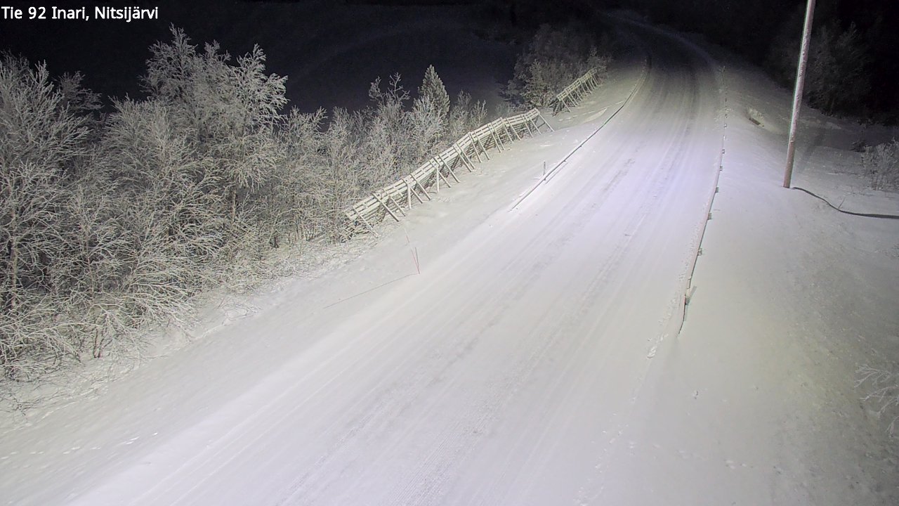 Kelikamerat Kuva Tie 92 Inari, Nitsijärvi, Inari, Lappi
