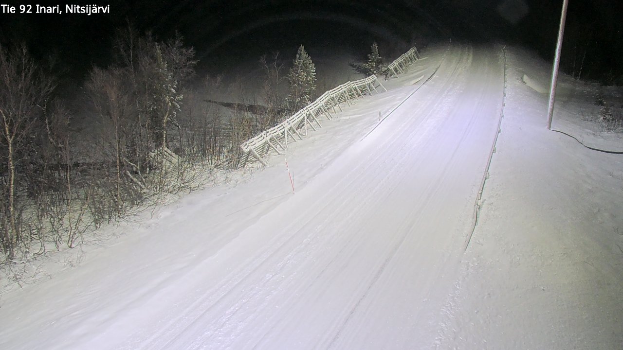Weather Camera Image Road 92 Inari, Nitsijärvi, Inari, Lappi