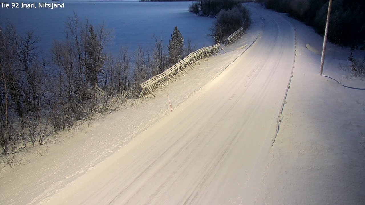 Weather Camera Image Road 92 Inari, Nitsijärvi, Inari, Lappi