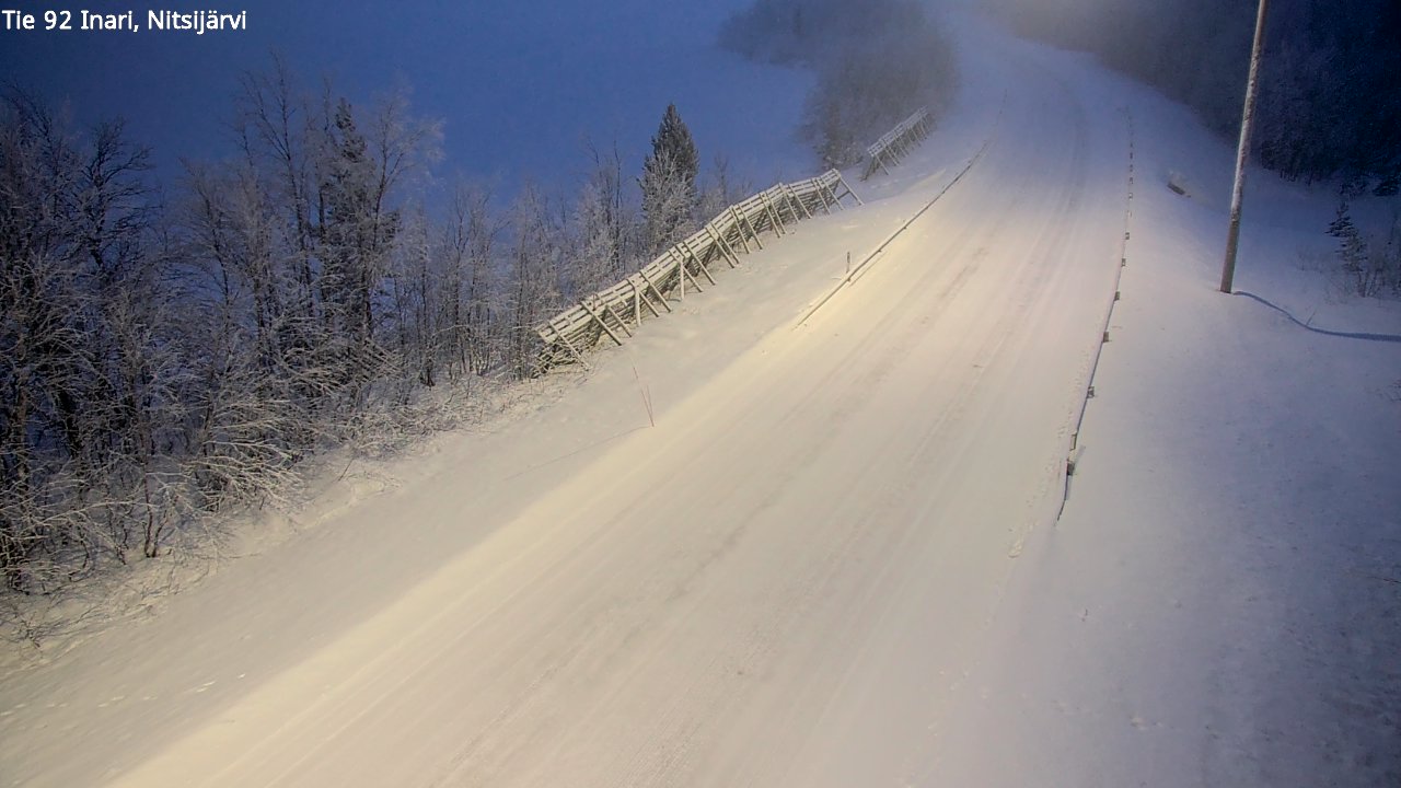 Kelikamerat Kuva Tie 92 Inari, Nitsijärvi, Inari, Lappi