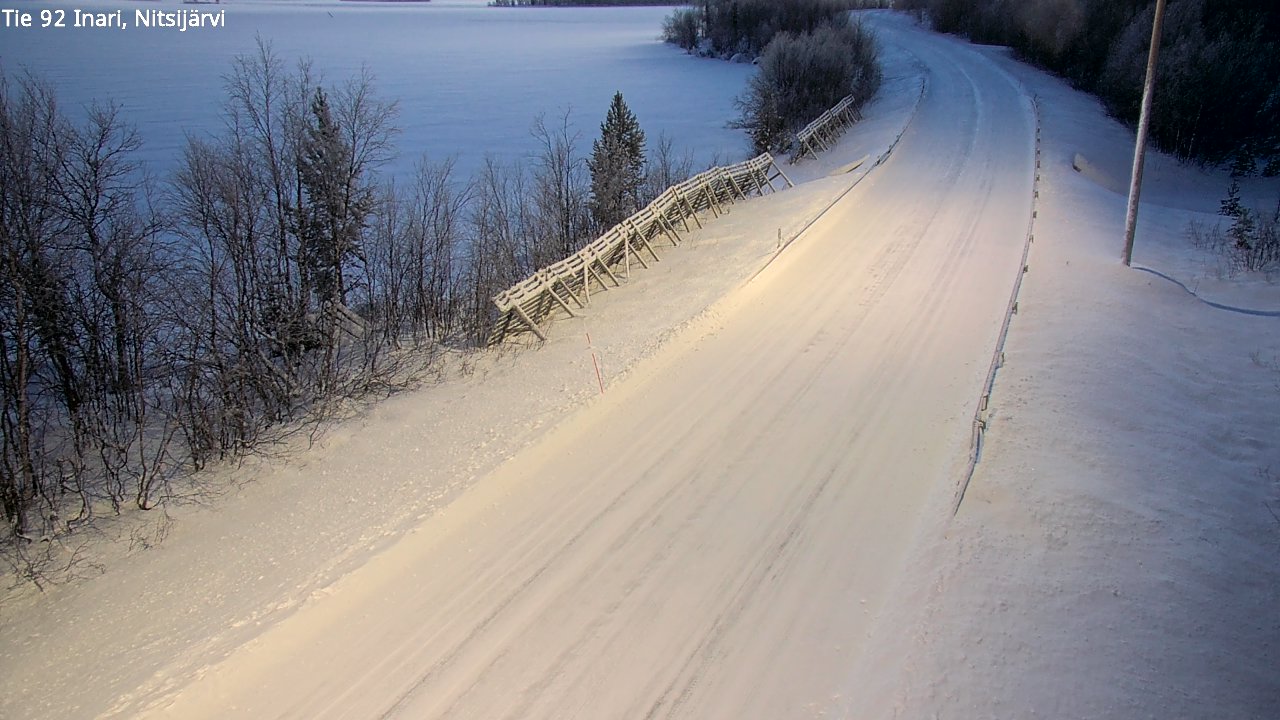 Weather Camera Image Road 92 Inari, Nitsijärvi, Inari, Lappi