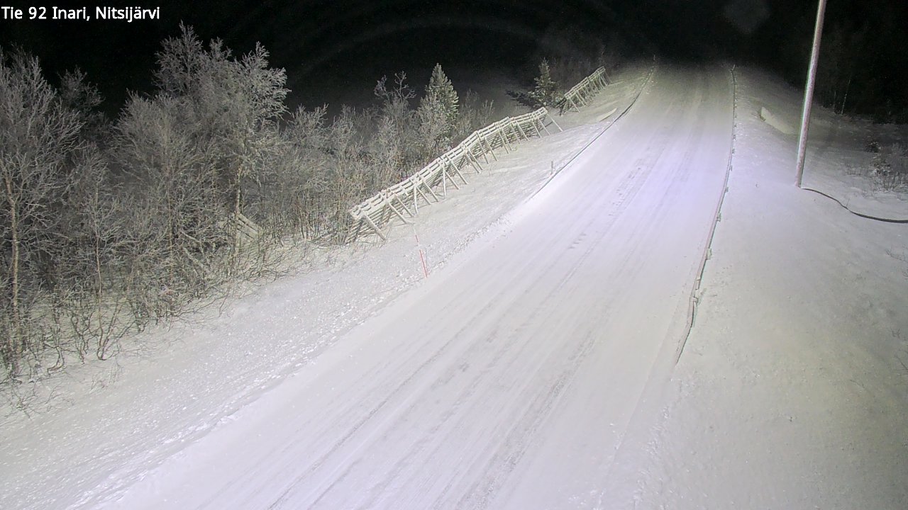 Weather Camera Image Väg 92 Enare, Nitsijärvi, Inari, Lappi