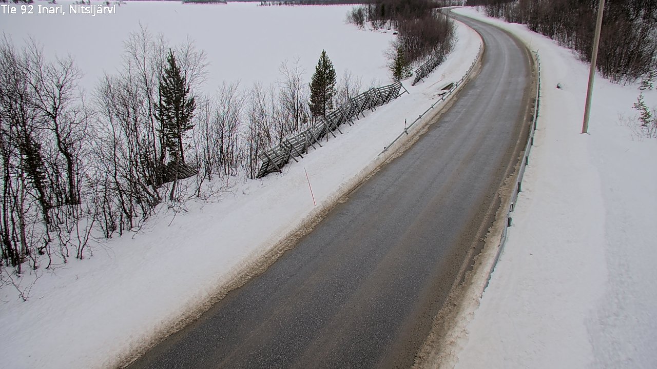 Weather Camera Image Road 92 Inari, Nitsijärvi, Inari, Lappi