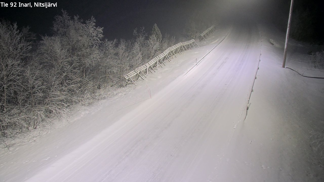 Kelikamerat Kuva Tie 92 Inari, Nitsijärvi, Inari, Lappi