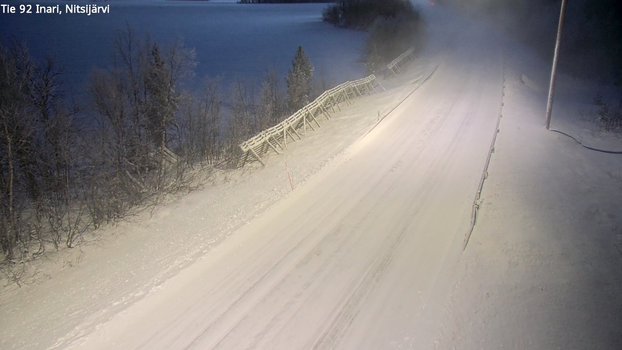 Weather Camera Image Road 92 Inari, Nitsijärvi, Inari, Lappi