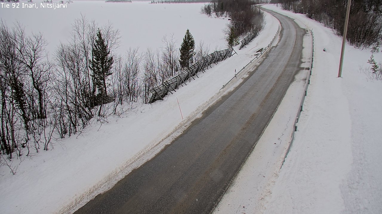 Weather Camera Image Väg 92 Enare, Nitsijärvi, Inari, Lappi