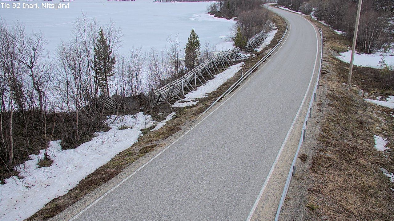 Weather Camera Image Road 92 Inari, Nitsijärvi, Inari, Lappi