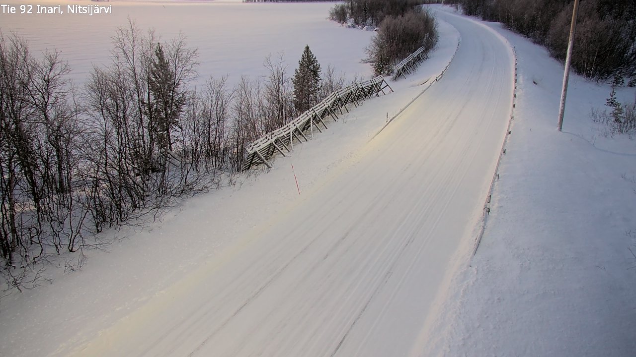 Weather Camera Image Road 92 Inari, Nitsijärvi, Inari, Lappi
