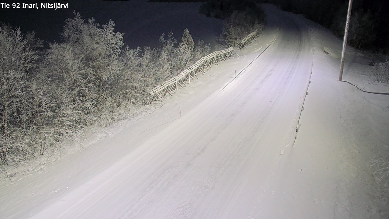 Kelikamerat Kuva Tie 92 Inari, Nitsijärvi, Inari, Lappi