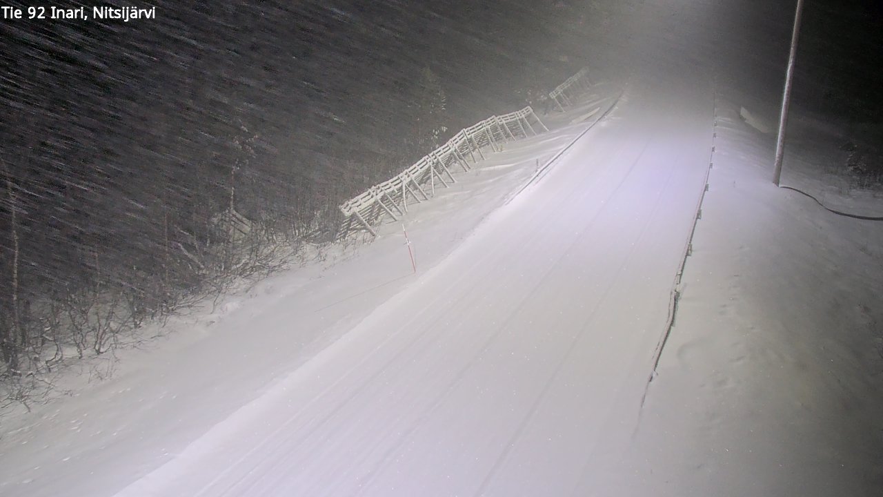 Weather Camera Image Road 92 Inari, Nitsijärvi, Inari, Lappi