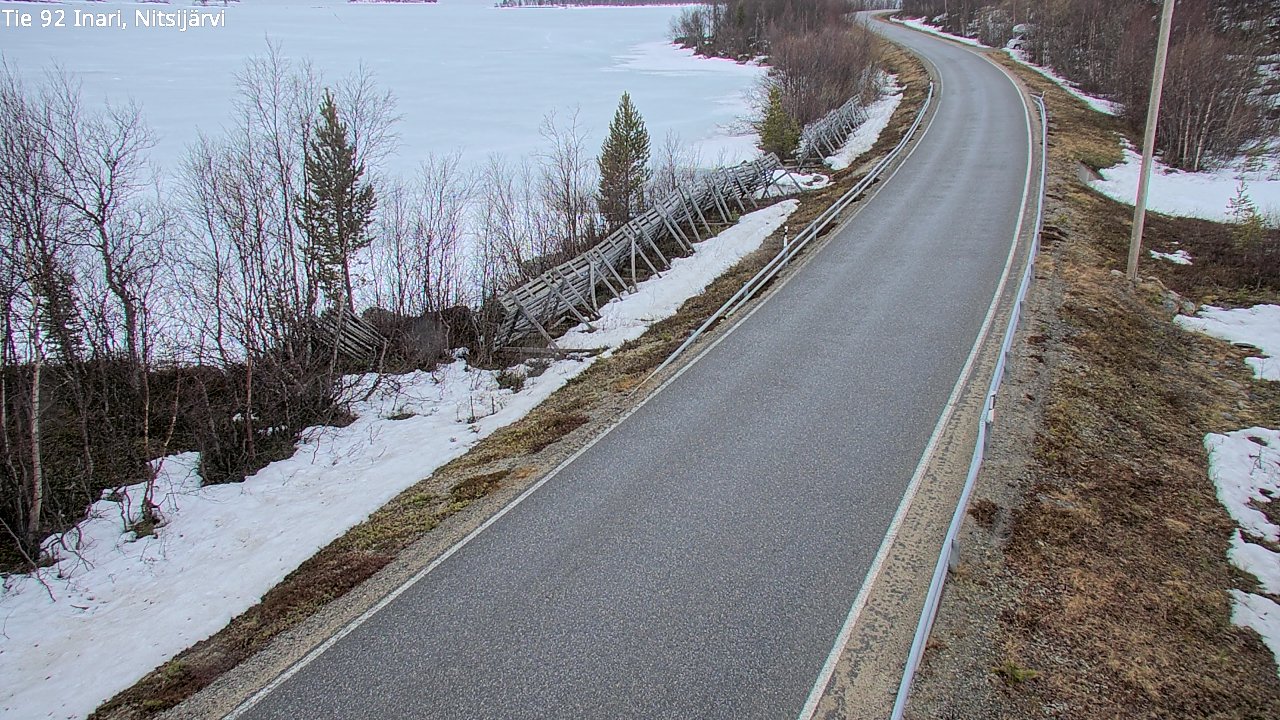 Weather Camera Image Road 92 Inari, Nitsijärvi, Inari, Lappi