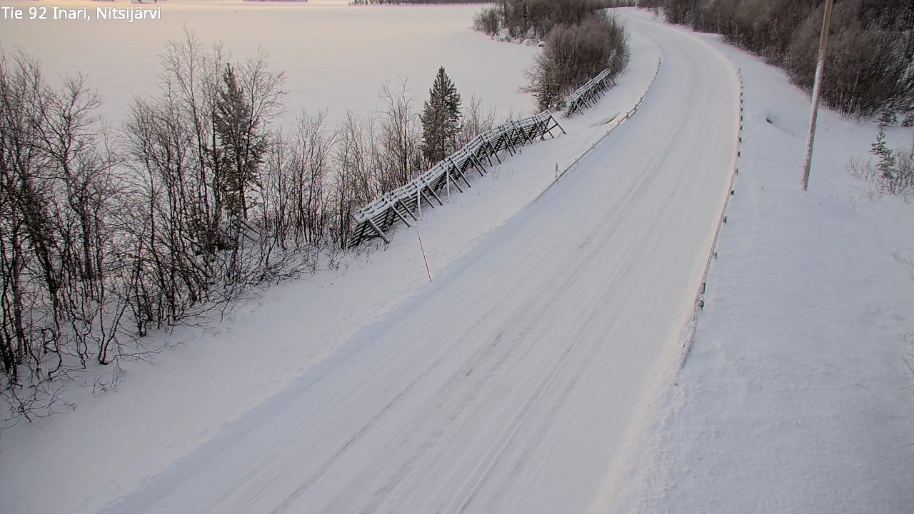 Weather Camera Image Road 92 Inari, Nitsijärvi, Inari, Lappi