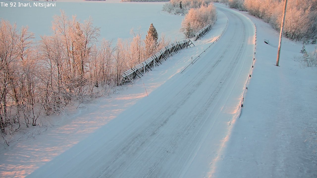 Kelikamerat Kuva Tie 92 Inari, Nitsijärvi, Inari, Lappi