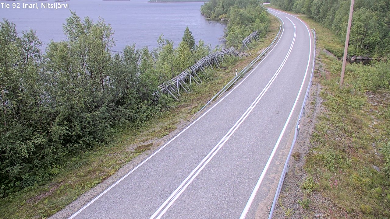 Weather Camera Image Road 92 Inari, Nitsijärvi, Inari, Lappi