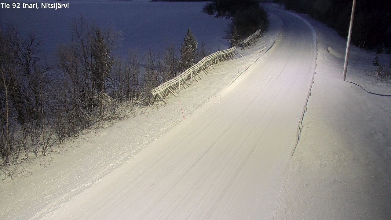 Weather Camera Image Road 92 Inari, Nitsijärvi, Inari, Lappi