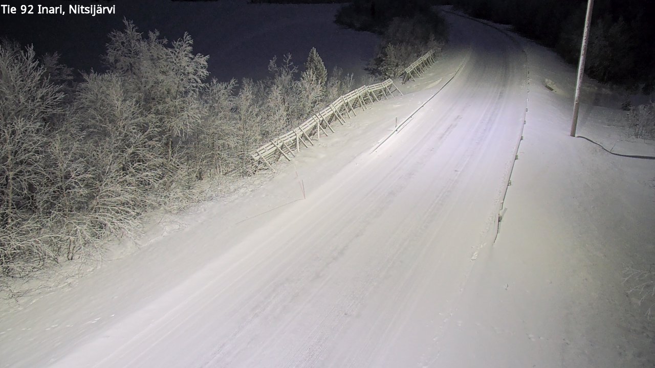 Kelikamerat Kuva Tie 92 Inari, Nitsijärvi, Inari, Lappi