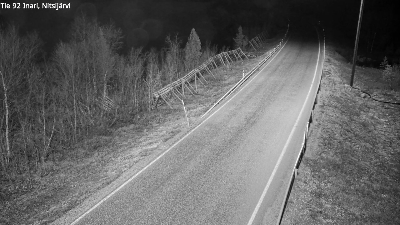 Kelikamerat Kuva Tie 92 Inari, Nitsijärvi, Inari, Lappi