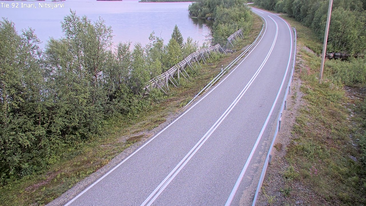 Kelikamerat Kuva Tie 92 Inari, Nitsijärvi, Inari, Lappi