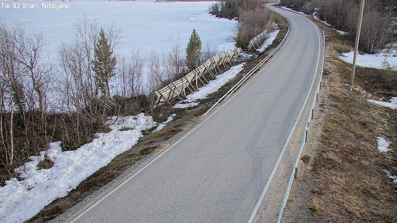Weather Camera Image Road 92 Inari, Nitsijärvi, Inari, Lappi