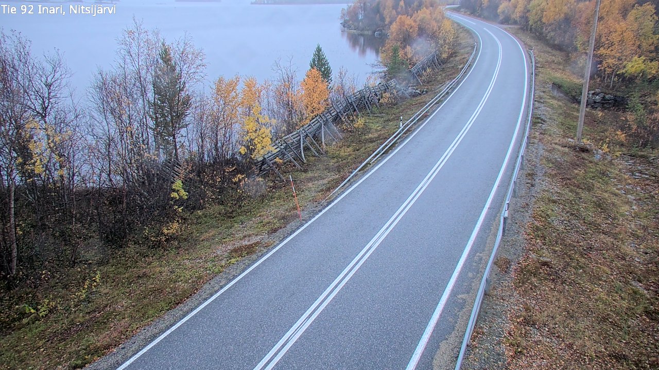 Kelikamerat Kuva Tie 92 Inari, Nitsijärvi, Inari, Lappi