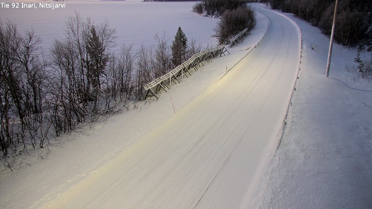 Weather Camera Image Road 92 Inari, Nitsijärvi, Inari, Lappi