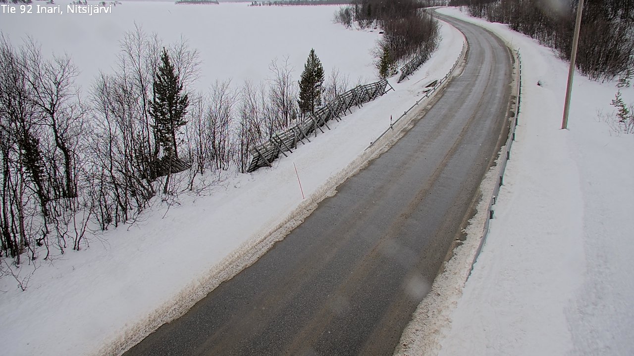 Weather Camera Image Väg 92 Enare, Nitsijärvi, Inari, Lappi