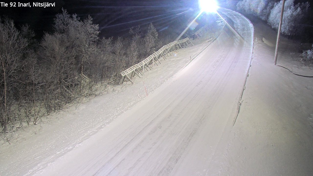 Weather Camera Image Väg 92 Enare, Nitsijärvi, Inari, Lappi
