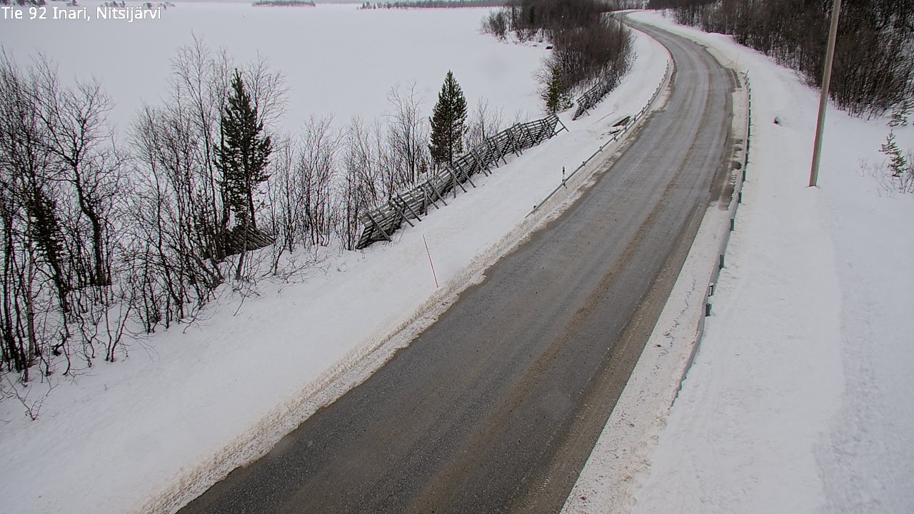 Weather Camera Image Väg 92 Enare, Nitsijärvi, Inari, Lappi