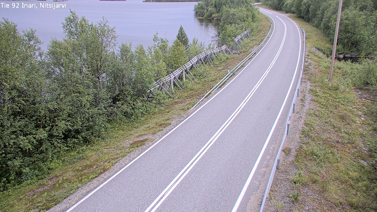 Kelikamerat Kuva Tie 92 Inari, Nitsijärvi, Inari, Lappi