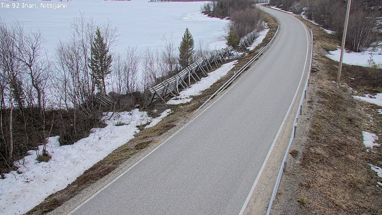 Weather Camera Image Road 92 Inari, Nitsijärvi, Inari, Lappi