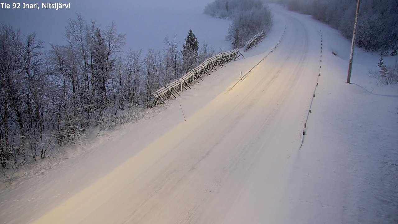 Kelikamerat Kuva Tie 92 Inari, Nitsijärvi, Inari, Lappi