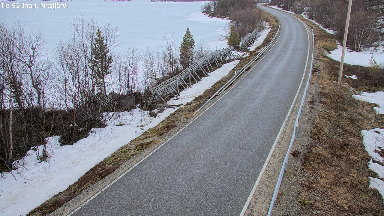 Weather Camera Image Road 92 Inari, Nitsijärvi, Inari, Lappi