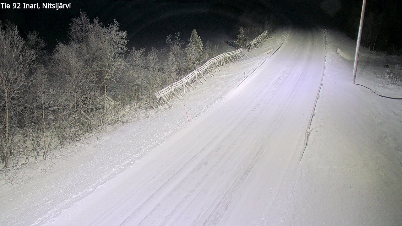 Weather Camera Image Väg 92 Enare, Nitsijärvi, Inari, Lappi