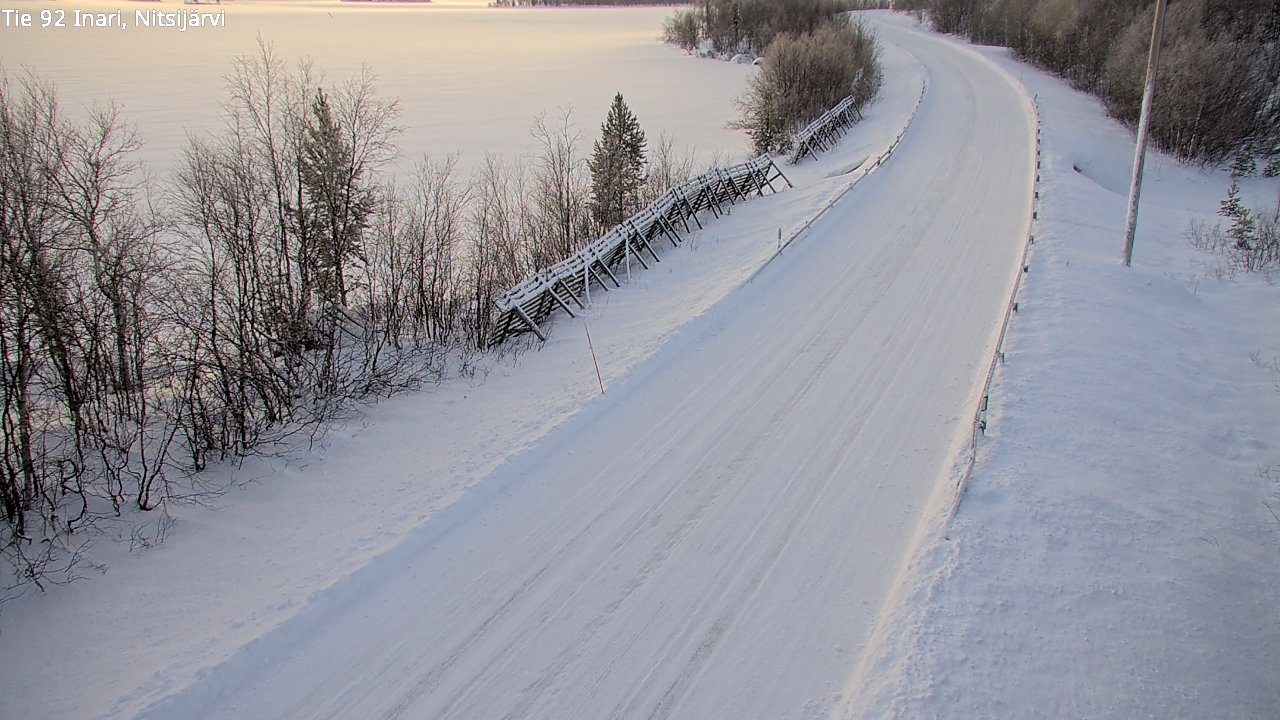 Weather Camera Image Road 92 Inari, Nitsijärvi, Inari, Lappi