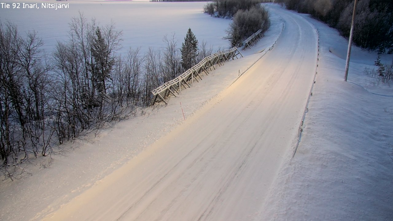 Weather Camera Image Road 92 Inari, Nitsijärvi, Inari, Lappi