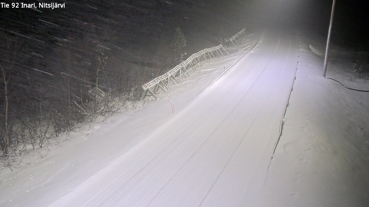 Weather Camera Image Road 92 Inari, Nitsijärvi, Inari, Lappi