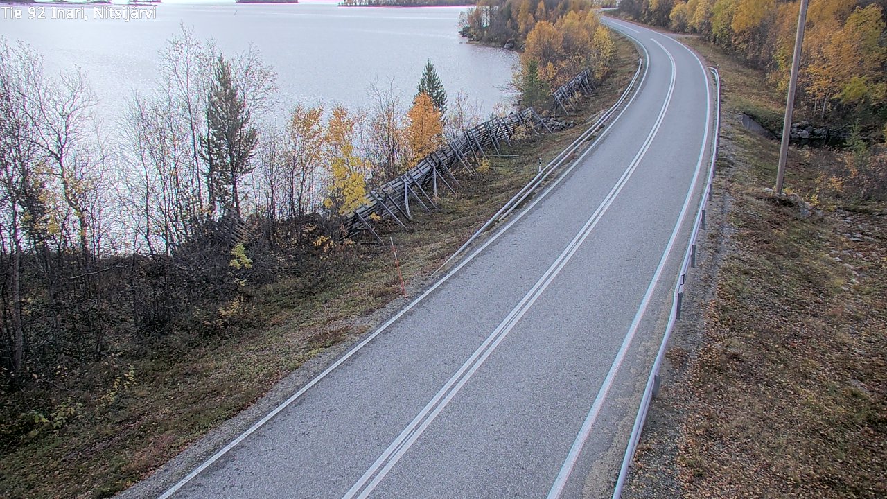 Kelikamerat Kuva Tie 92 Inari, Nitsijärvi, Inari, Lappi