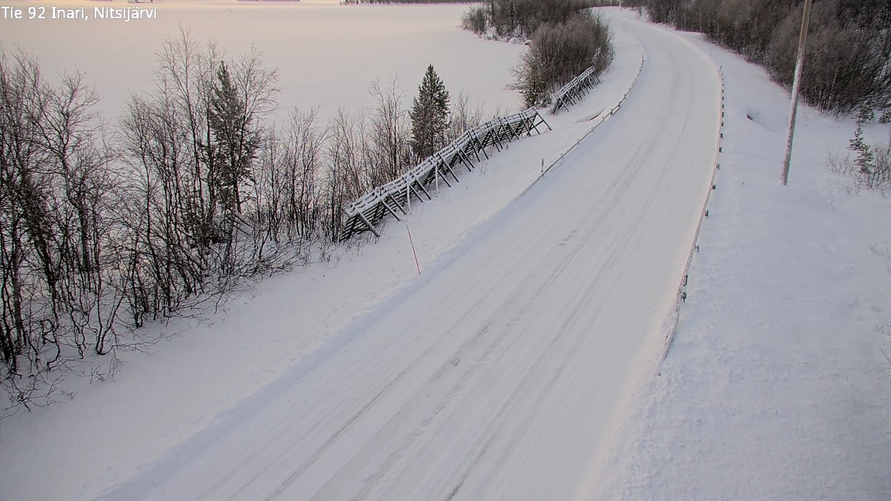 Weather Camera Image Road 92 Inari, Nitsijärvi, Inari, Lappi