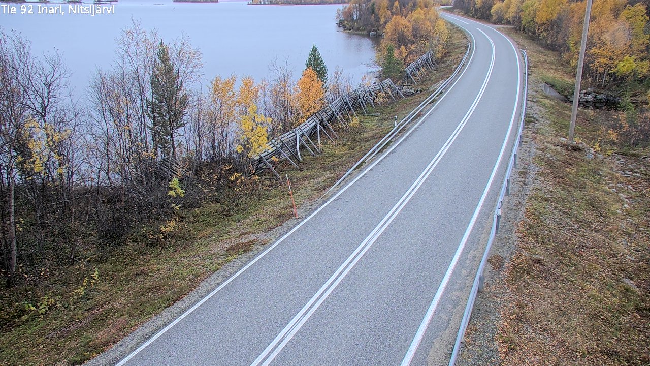 Kelikamerat Kuva Tie 92 Inari, Nitsijärvi, Inari, Lappi