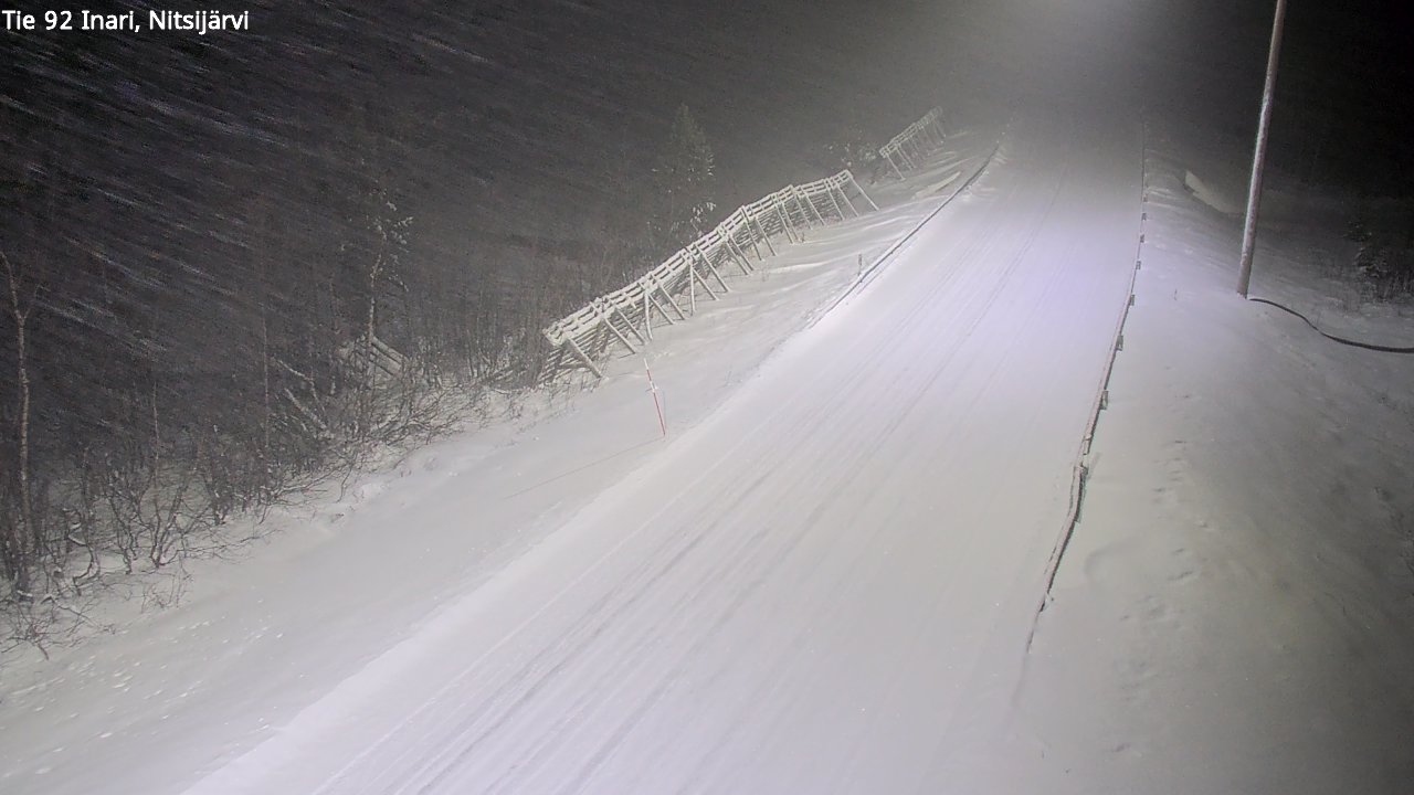 Kelikamerat Kuva Tie 92 Inari, Nitsijärvi, Inari, Lappi