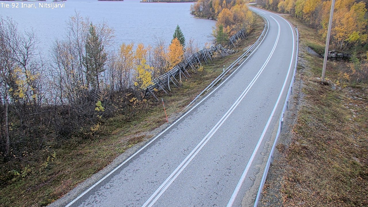 Kelikamerat Kuva Tie 92 Inari, Nitsijärvi, Inari, Lappi