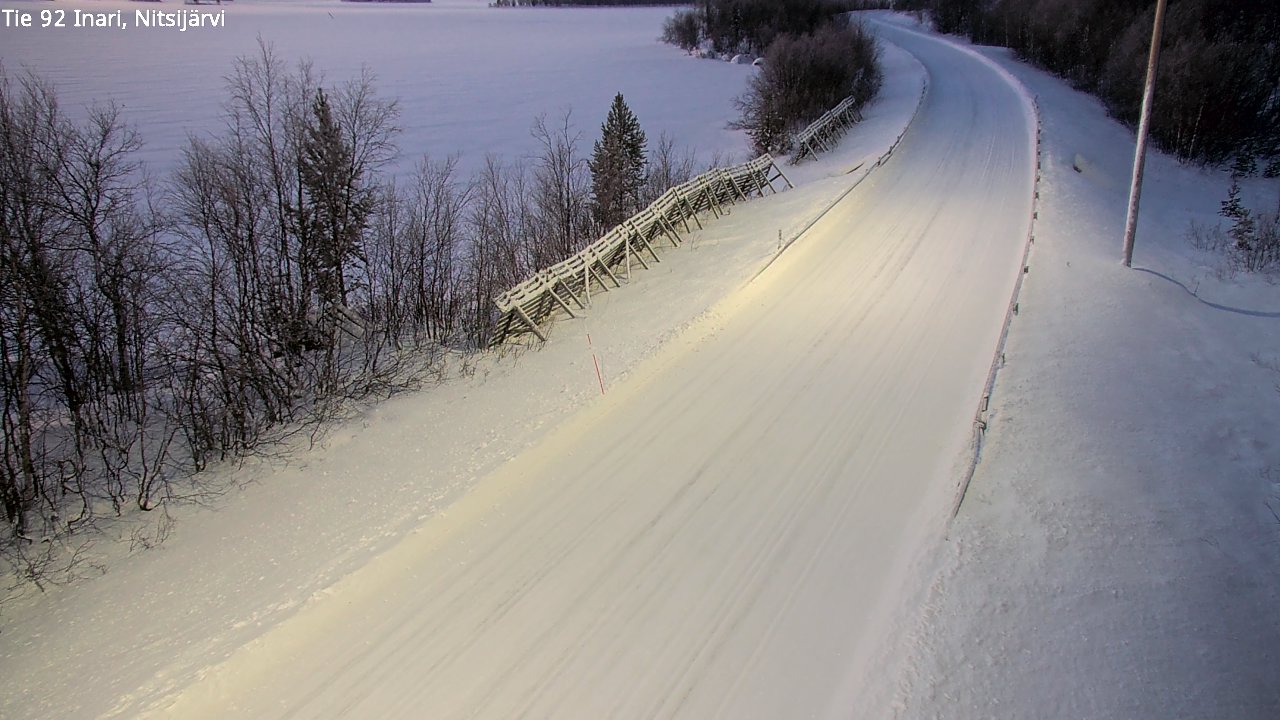 Weather Camera Image Road 92 Inari, Nitsijärvi, Inari, Lappi