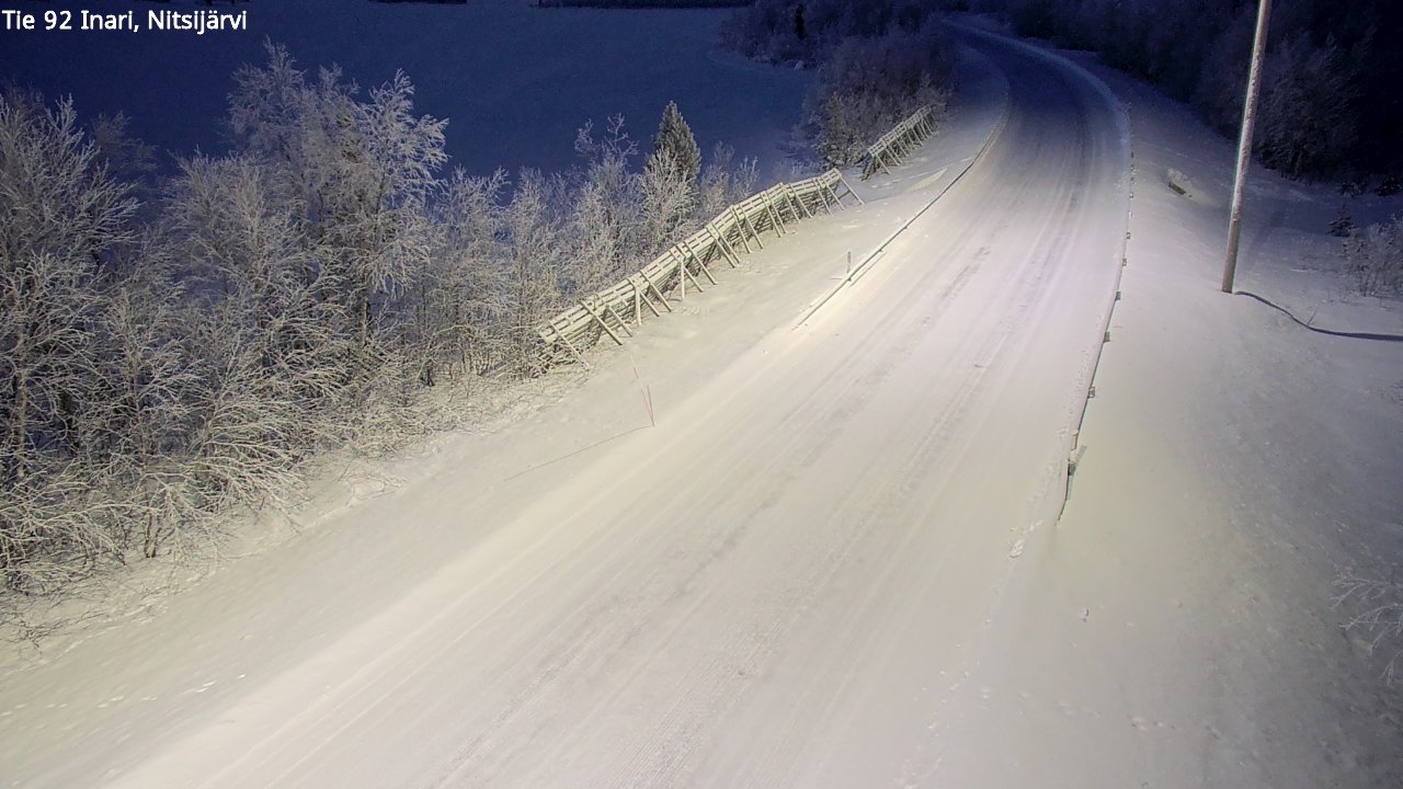 Kelikamerat Kuva Tie 92 Inari, Nitsijärvi, Inari, Lappi